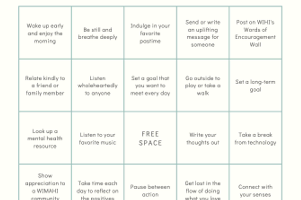Mindfulness Bingo - WIHI (2021)