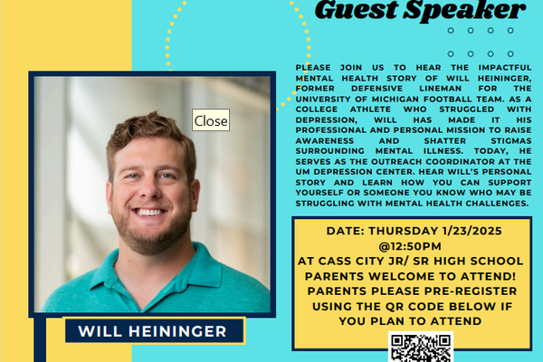 2025 - Flyer to Parents for Will H. Speaking