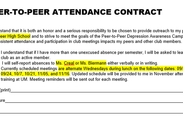 P2P Attendance Contract