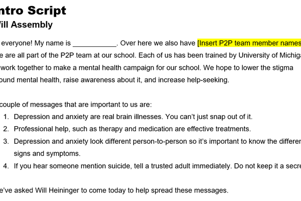 2025 - Intro to P2P team and Will