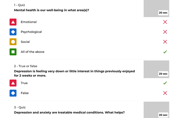Mental Health Overview Kahoot (2022)