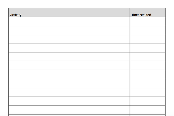 Hours in a Day Exercise