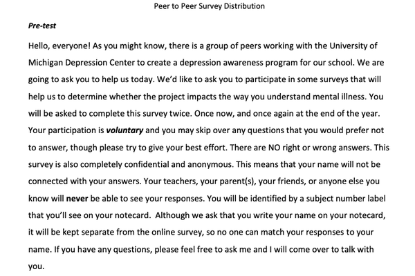 Peer to Peer Online Survey Distribution